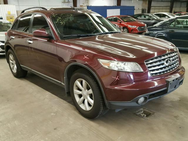 JNRAS08W25X208614 - 2005 INFINITI FX35 MAROON photo 1