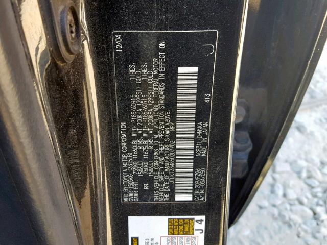 JTLKT334850207702 - 2005 TOYOTA SCION XB 黑色 照片 10