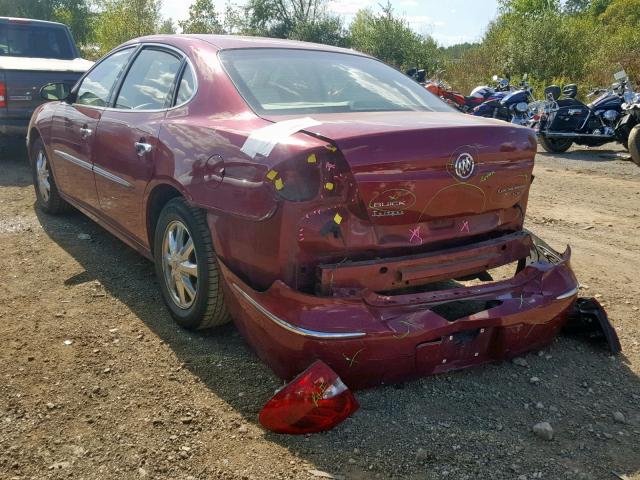 2G4WD532851348161 - 2005 BUICK LACROSSE C MAROON photo 3