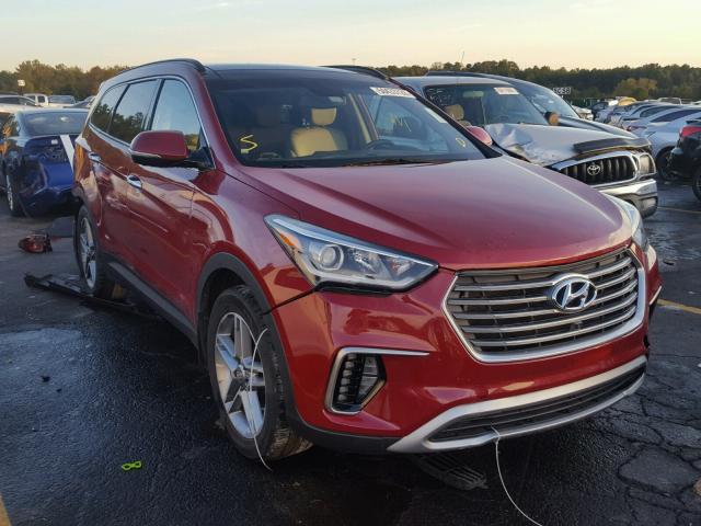 KM8SR4HF2HU184694 - 2017 HYUNDAI SANTA FE S RED photo 1