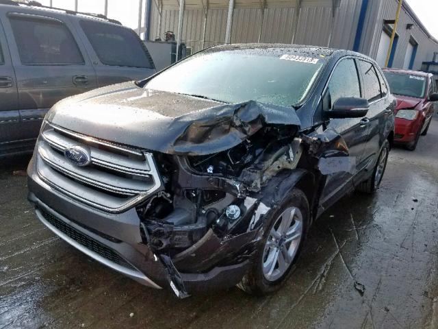 2FMPK3J95JBB98478 - 2018 FORD EDGE SEL GRAY photo 2