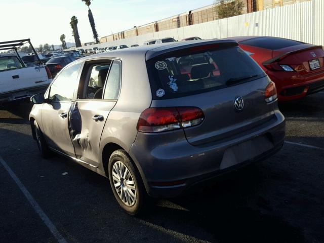 WVWDB7AJ6AW351974 - 2010 VOLKSWAGEN GOLF GRAY photo 3