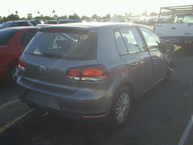WVWDB7AJ6AW351974 - 2010 VOLKSWAGEN GOLF GRAY photo 4