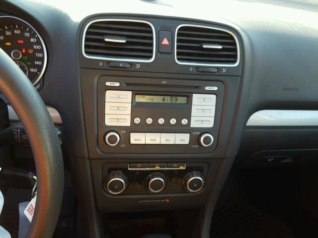 WVWDB7AJ6AW351974 - 2010 VOLKSWAGEN GOLF GRAY photo 9