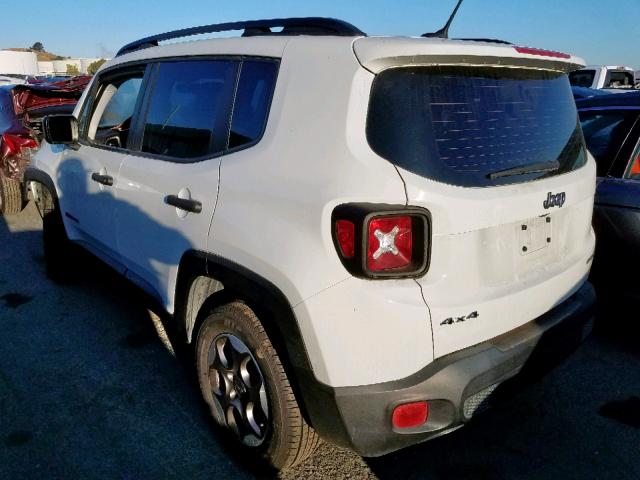 ZACCJBAT9FPB80483 - 2015 JEEP RENEGADE S 白色 照片 3