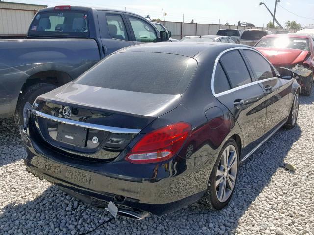 55SWF4JB4FU076698 - 2015 MERCEDES-BENZ C 300 BLACK photo 4