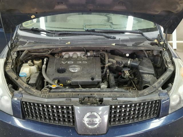 5N1BV28U96N121534 - 2006 NISSAN QUEST S BLUE photo 7