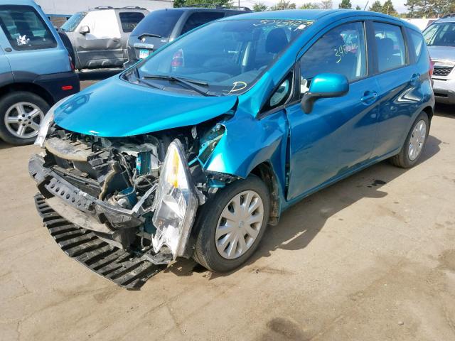 3N1CE2CP3EL407262 - 2014 NISSAN VERSA NOTE BLUE photo 2