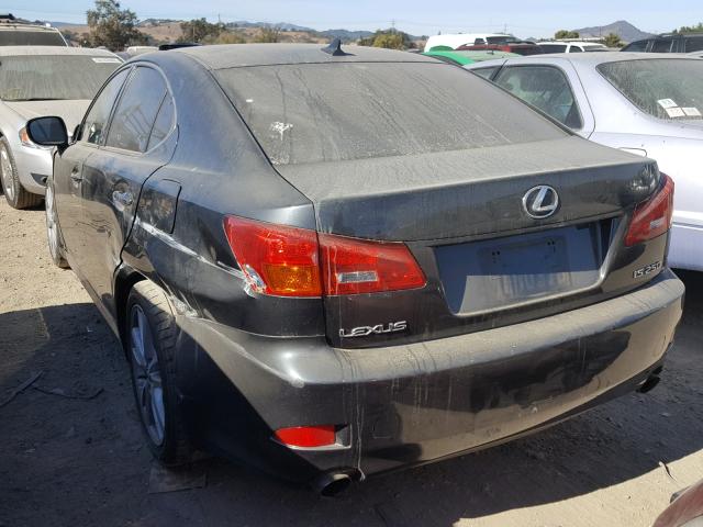 JTHBK262072037800 - 2007 LEXUS IS 250 GRAY photo 3