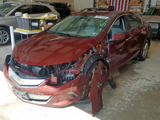 1G1RA6S51HU110763 - 2017 CHEVROLET VOLT LT RED photo 2