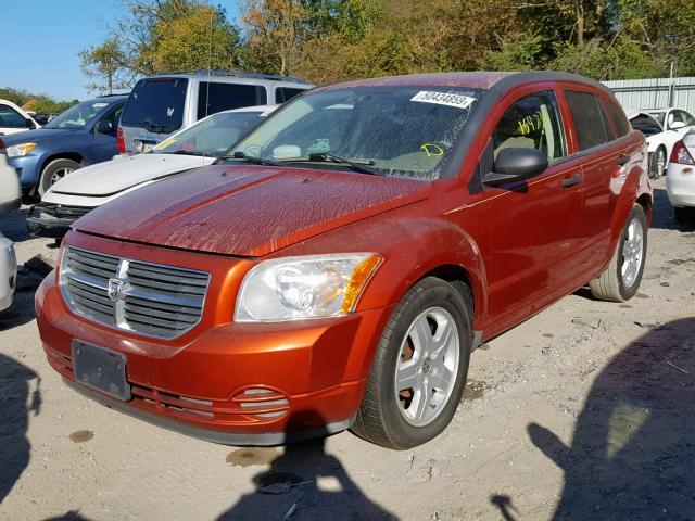 1B3HB48B58D536782 - 2008 DODGE CALIBER SX ORANGE photo 2