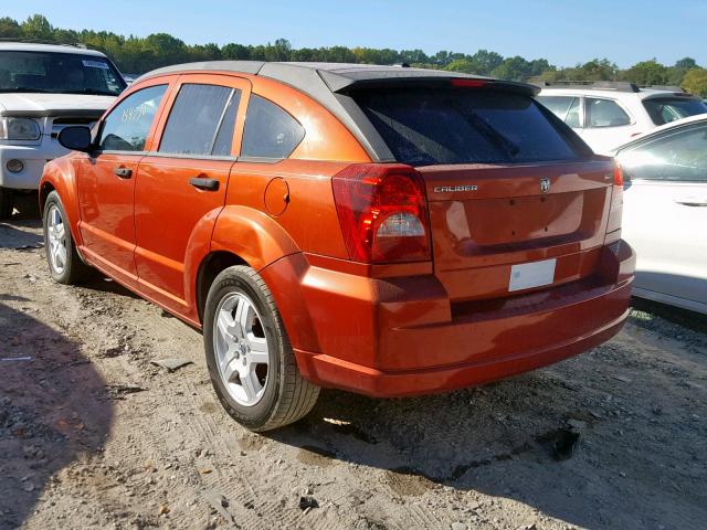 1B3HB48B58D536782 - 2008 DODGE CALIBER SX ORANGE photo 3