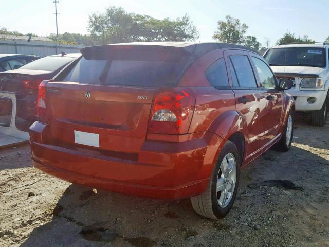 1B3HB48B58D536782 - 2008 DODGE CALIBER SX ORANGE photo 4