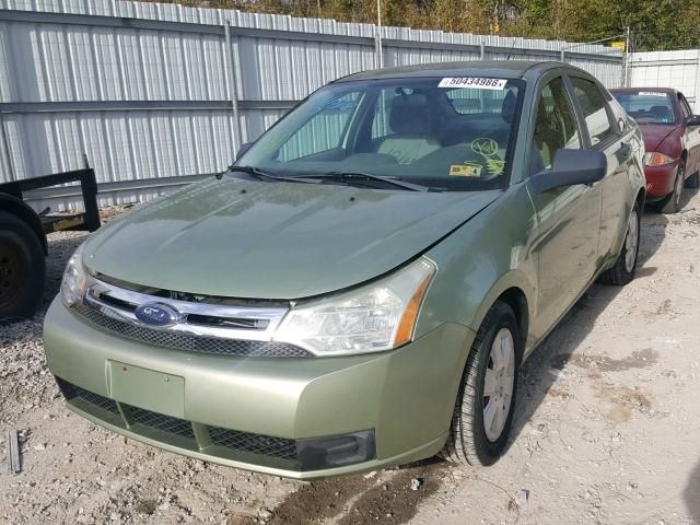 1FAHP34N38W201184 - 2008 FORD FOCUS S/SE GREEN photo 2