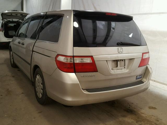 5FNRL38287B020093 - 2007 HONDA ODYSSEY LX GRAY photo 3