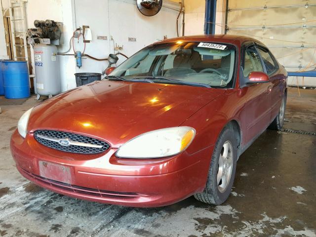 1FAFP55U61G164009 - 2001 FORD TAURUS SES RED photo 2