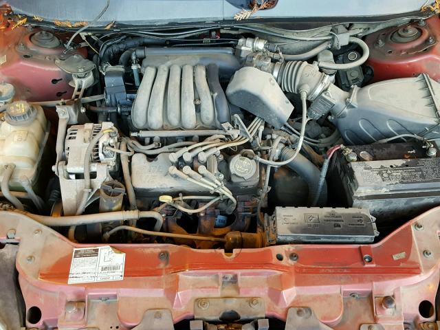 1FAFP55U61G164009 - 2001 FORD TAURUS SES RED photo 7