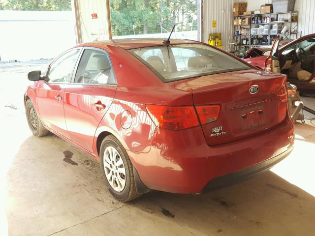 KNAFU4A24D5728240 - 2013 KIA FORTE EX RED photo 3