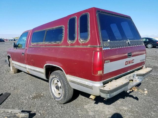 1GTDC14K8JZ555432 - 1988 GMC GMT-400 C1 BURGUNDY photo 3