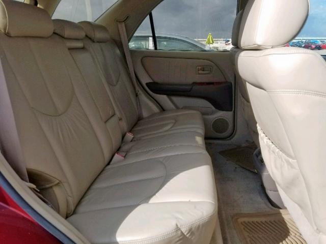 JT6GF10UXX0041341 - 1999 LEXUS RX 300 BURGUNDY photo 6