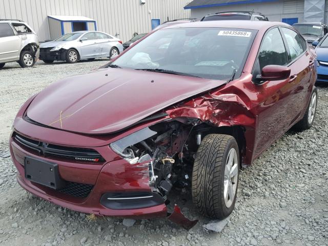 1C3CDFBB2FD300003 - 2015 DODGE DART SXT BURGUNDY photo 2