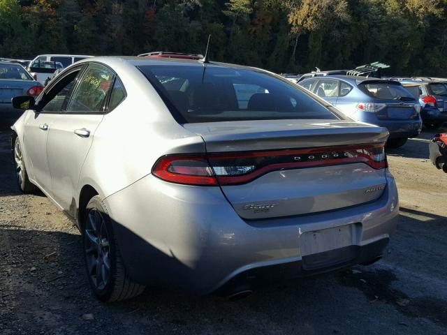 1C3CDFBB4FD182360 - 2015 DODGE DART SXT GRAY photo 3