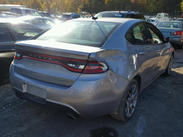 1C3CDFBB4FD182360 - 2015 DODGE DART SXT GRAY photo 4