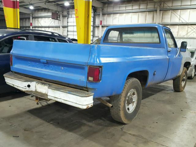 CKL248J181060 - 1978 CHEVROLET K20 BLUE photo 4