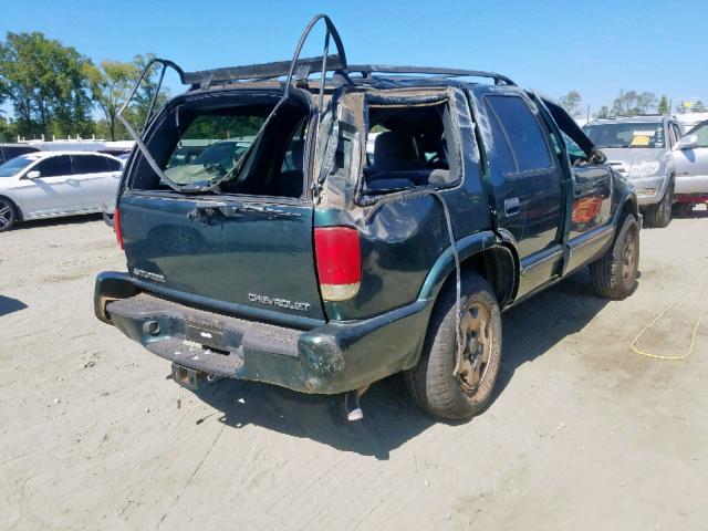 1GNDT13W52K228136 - 2002 CHEVROLET BLAZER GREEN photo 4