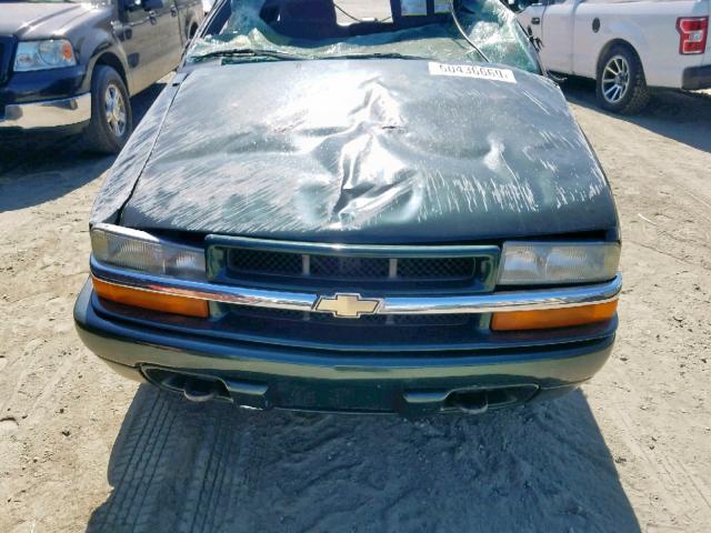 1GNDT13W52K228136 - 2002 CHEVROLET BLAZER GREEN photo 7