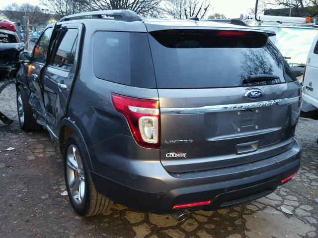 1FMHK7F80BGA69649 - 2011 FORD EXPLORER L GRAY photo 3