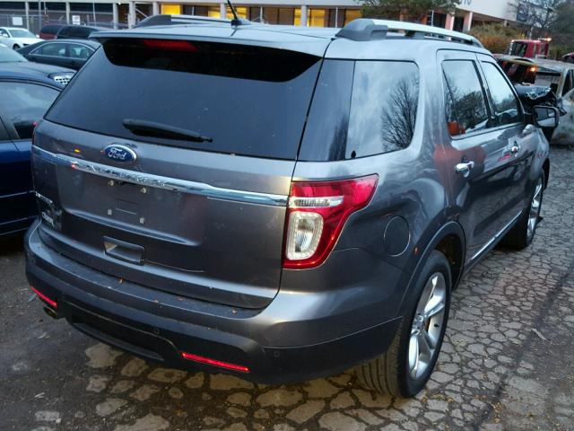 1FMHK7F80BGA69649 - 2011 FORD EXPLORER L GRAY photo 4