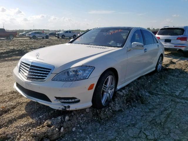 WDDNG7DB0DA512451 - 2013 MERCEDES-BENZ S 550 WHITE photo 2