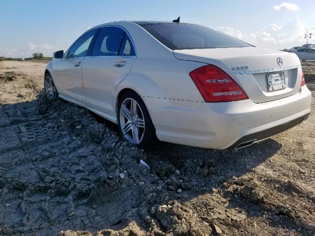 WDDNG7DB0DA512451 - 2013 MERCEDES-BENZ S 550 WHITE photo 3