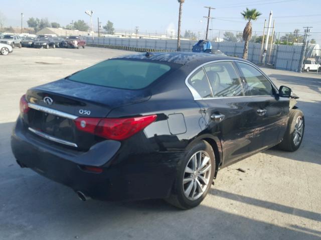 JN1BV7AP0FM355267 - 2015 INFINITI Q50 BASE BLACK photo 4