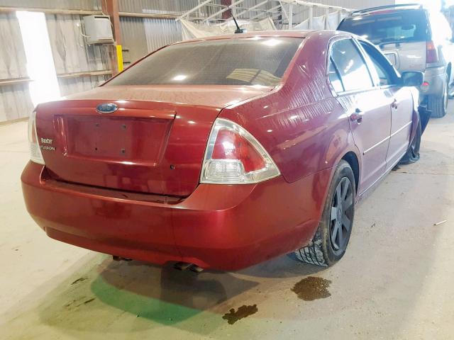 3FAHP06Z77R141412 - 2007 FORD FUSION S BURGUNDY photo 4