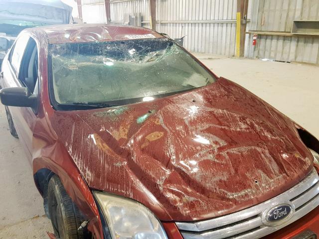 3FAHP06Z77R141412 - 2007 FORD FUSION S BURGUNDY photo 9