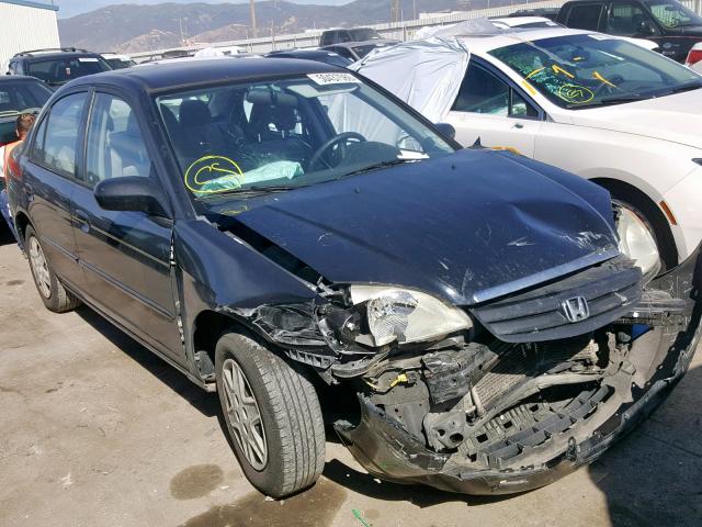 JHMES16553S002035 - 2003 HONDA CIVIC LX BLACK photo 1