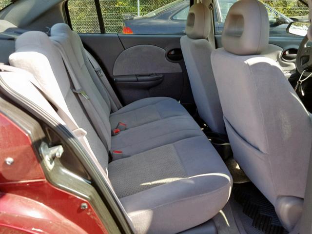 1G8AL55F96Z143534 - 2006 SATURN ION LEVEL RED photo 6