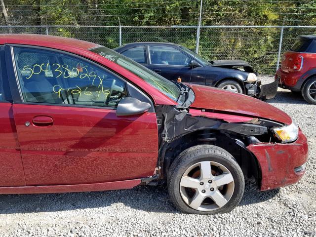 1G8AL55F96Z143534 - 2006 SATURN ION LEVEL RED photo 9
