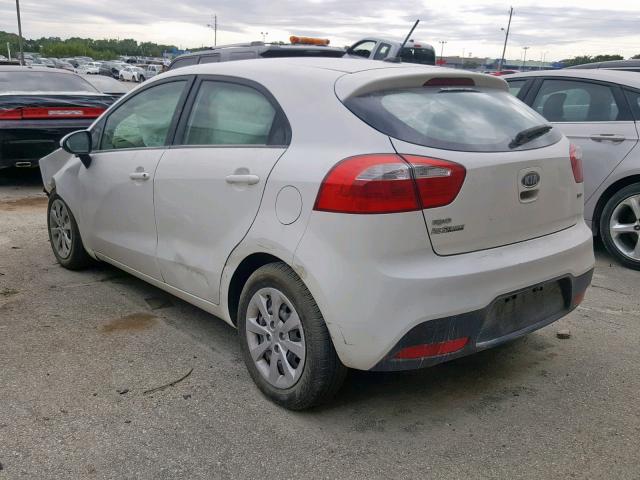 KNADM5A3XC6038989 - 2012 KIA RIO LX WHITE photo 3