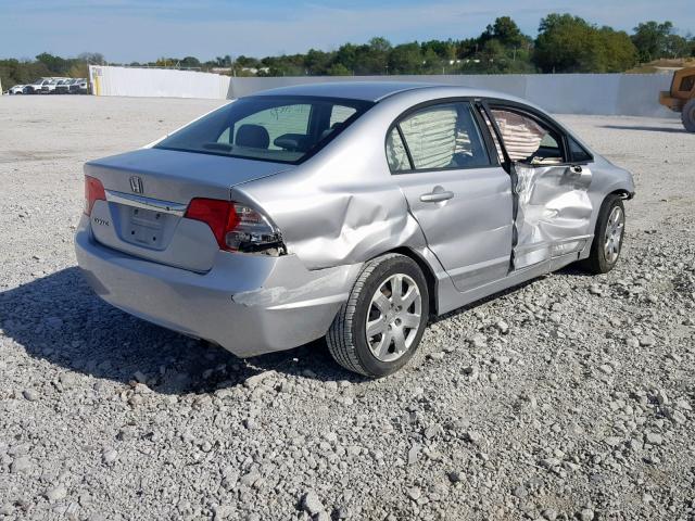 1HGFA16539L009739 - 2009 HONDA CIVIC LX SILVER photo 4