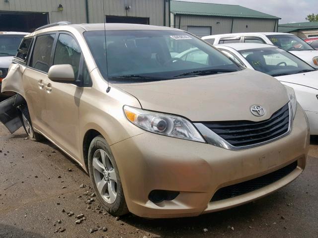 5TDKK3DCXBS013184 - 2011 TOYOTA SIENNA LE GOLD photo 1