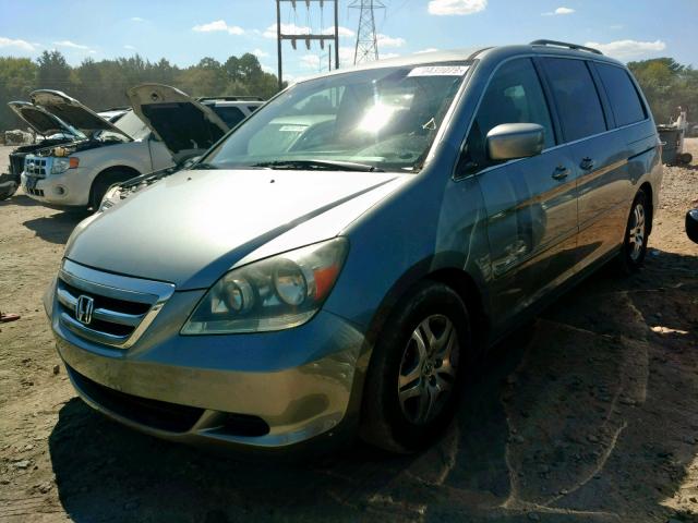 5FNRL38476B043087 - 2006 HONDA ODYSSEY EX BLUE photo 2