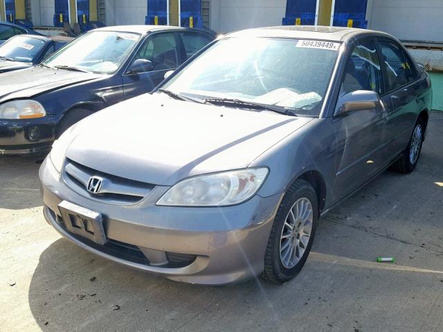 1HGES26765L012211 - 2005 HONDA CIVIC EX GRAY photo 2