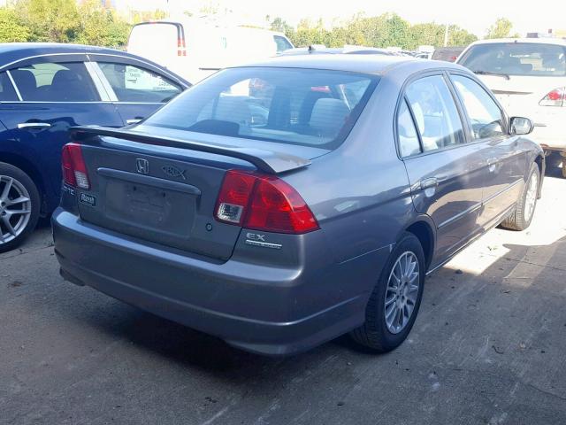 1HGES26765L012211 - 2005 HONDA CIVIC EX GRAY photo 4