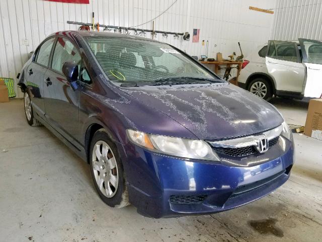 2HGFA16579H530332 - 2009 HONDA CIVIC LX BLUE photo 1