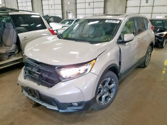 5J6RW2H80JL027785 - 2018 HONDA CR-V EXL CREAM photo 2