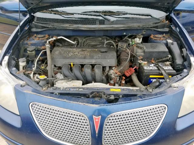 5Y2SM63865Z409253 - 2005 PONTIAC VIBE BLUE photo 7