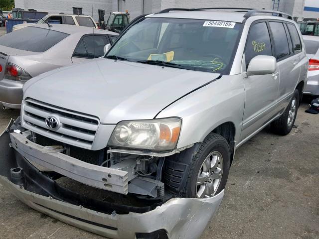 JTEGP21A350060113 - 2005 TOYOTA HIGHLANDER SILVER photo 2